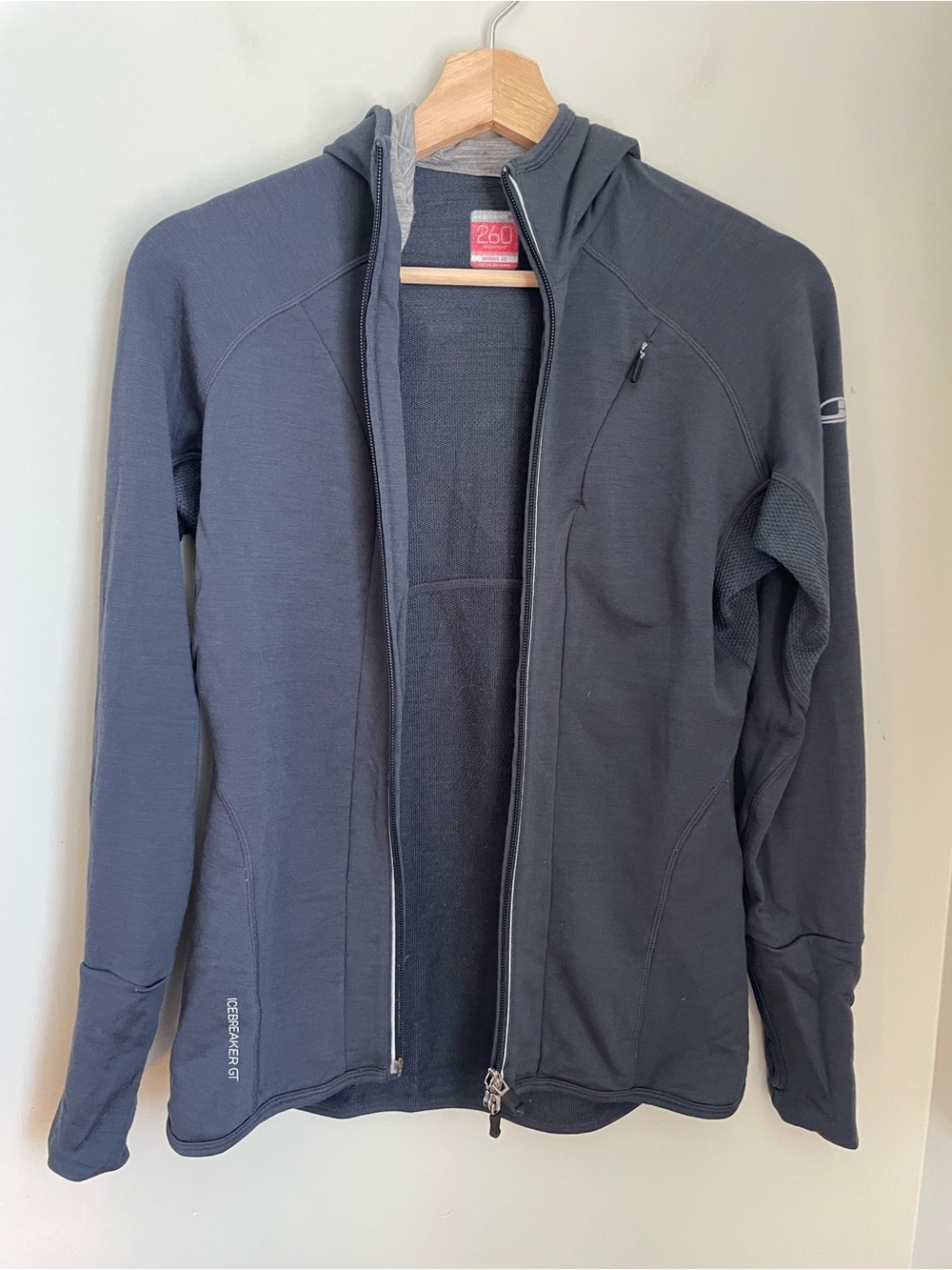 Icebreaker GT 260 Quantum Full-Zip Hoodie Top Women's XS Sweater - Picture 7 of 11